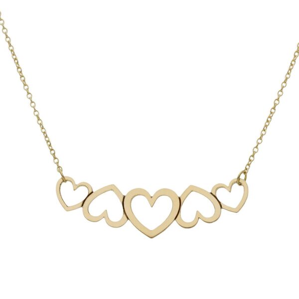 Gargantilla oro 18kl corazones