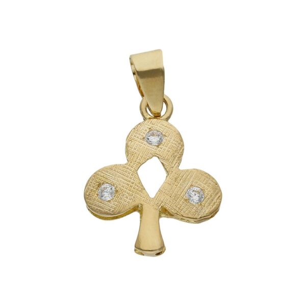 Colgante oro 18kl trebol