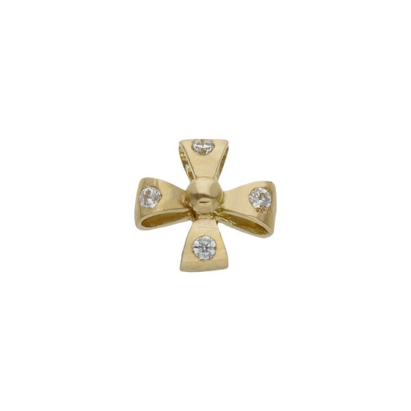 Cruz oro 18kl circonitas