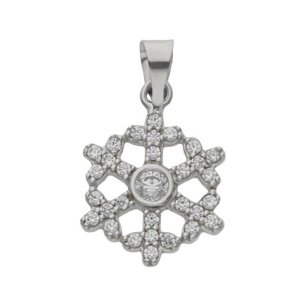 Colgante oro blanco 18kl estrella