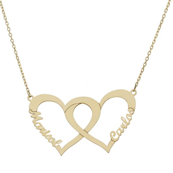Gargantilla oro 18kl corazones + nombres