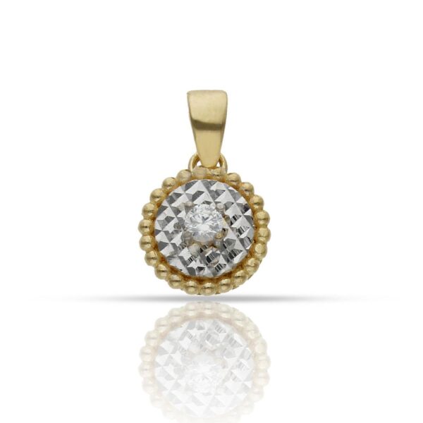 Colgante oro 18kl circonitas - 9mm