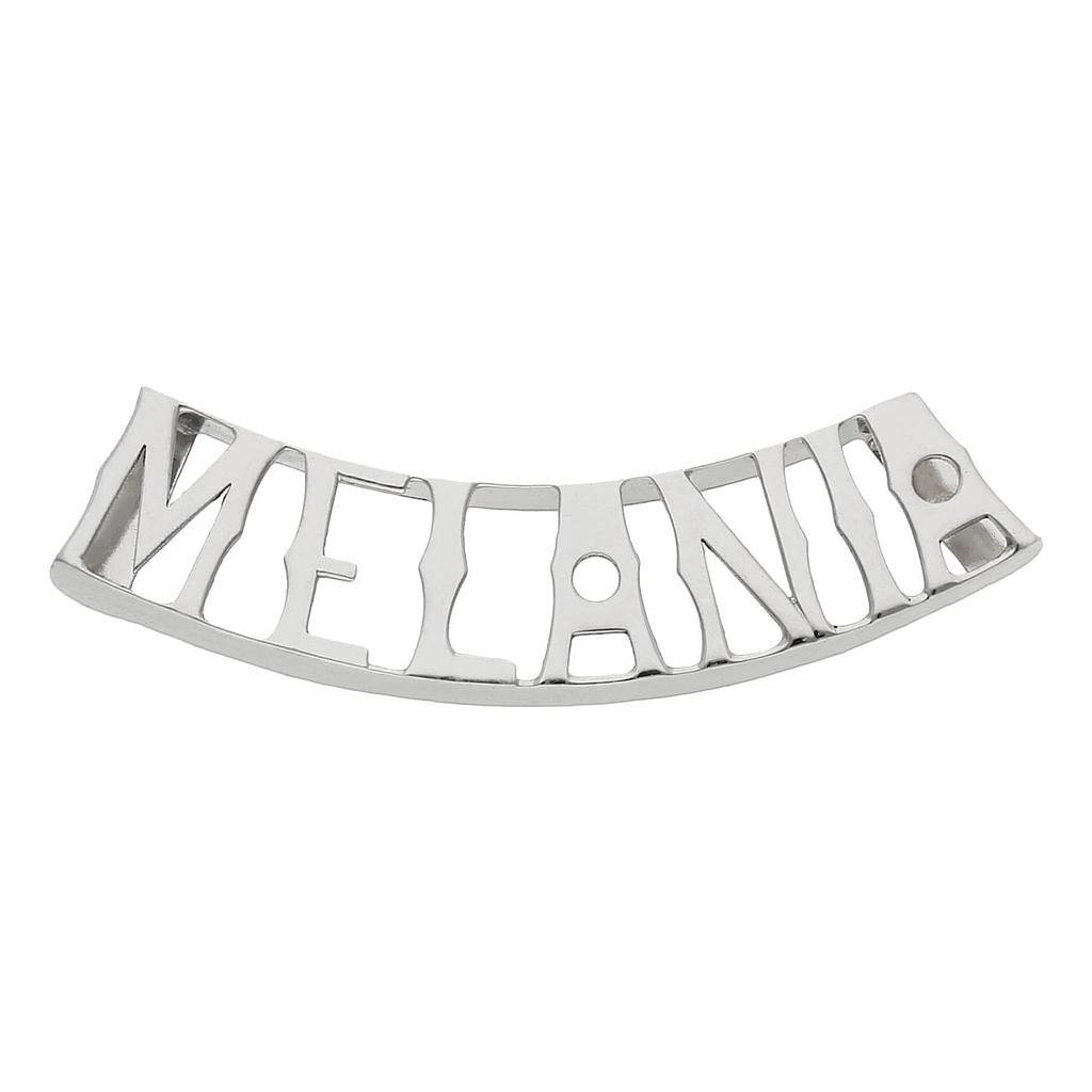Colgante oro blanco 18kl nombre liso