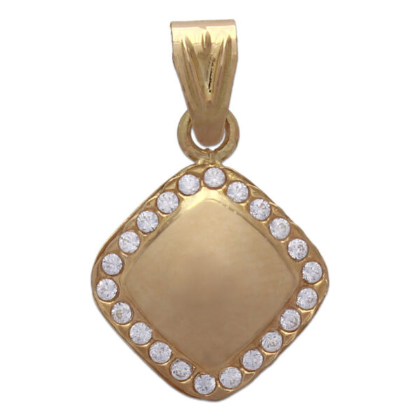 Colgante oro 18kl circonitas - 11x17mm