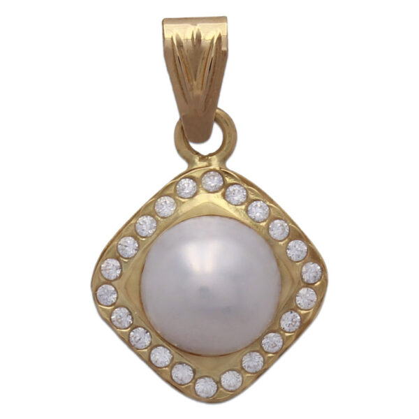 Colgante oro 18kl circonitas - 9x17mm