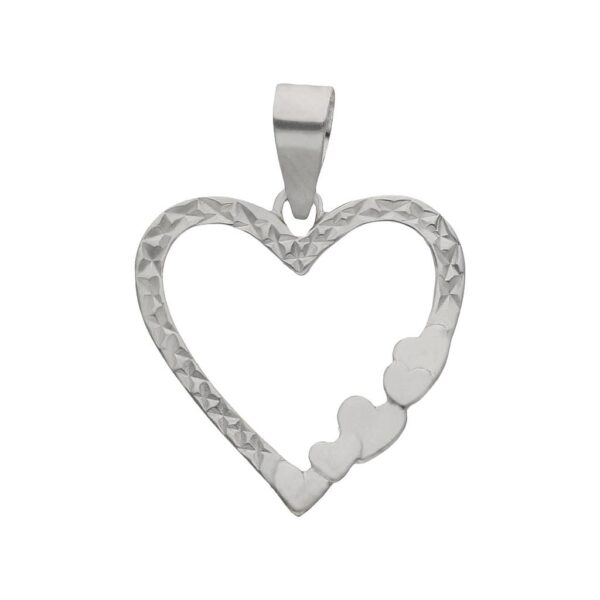 Colgante oro blanco 18kl corazon