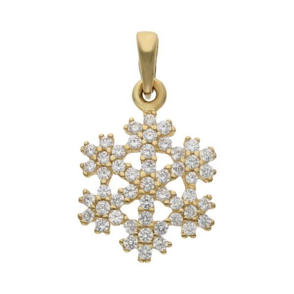 Colgante oro 18kl copo de nieve