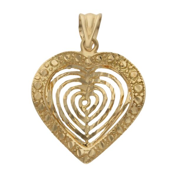 Colgante oro de 18kl calado corazon
