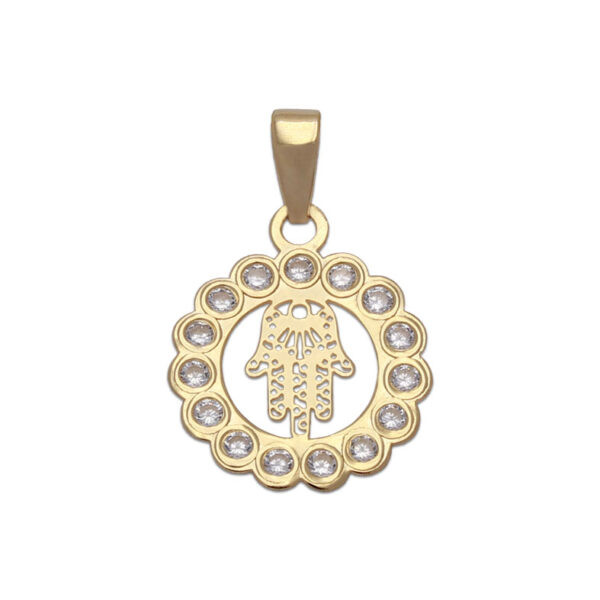 Colgante oro 18kl mano de fatima - 12mm