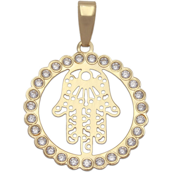 Colgante oro 18kl mano de fatima - 19mm