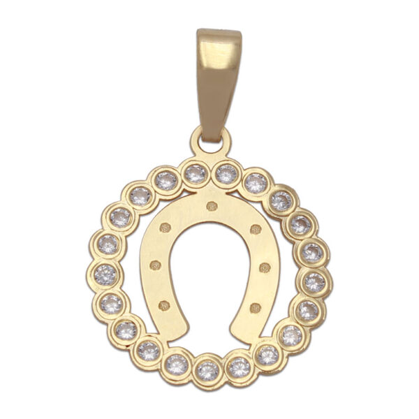Colgante oro 18kl herradura - 15mm