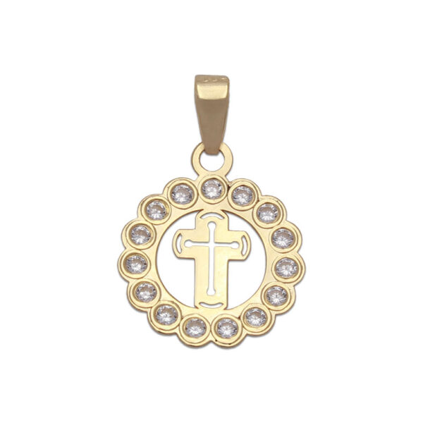 Colgante oro 18kl cruz  - 12mm