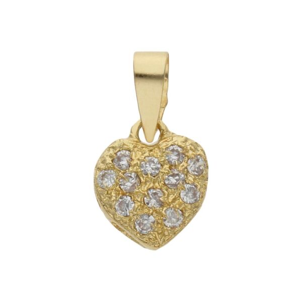 Colgante oro 18kl corazon circonitas