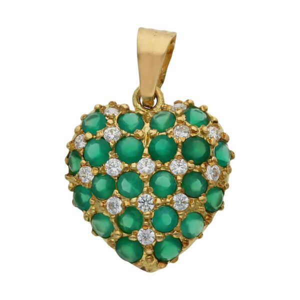 Colgante oro 18kl corazon circonitas