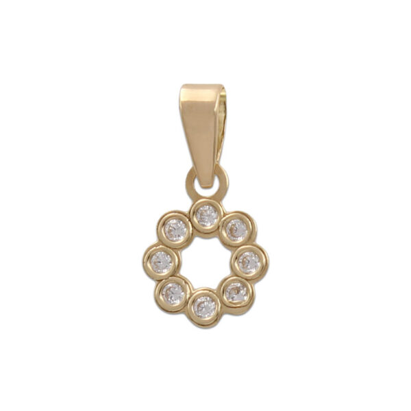 Colgante oro 18kl circonitas 7.5mm
