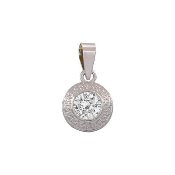 Colgante oro blanco 18kl circonita - 5mm