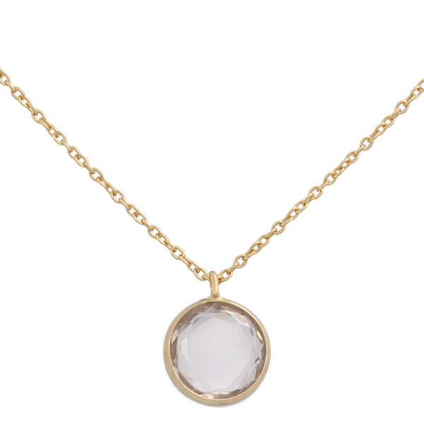 Gargantilla oro 18kl circulo circonita