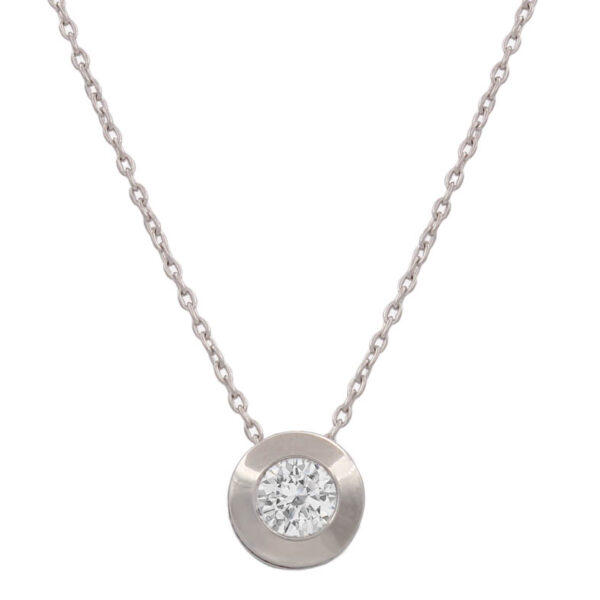 Gargantilla oro blanco 18kl chaton - 9mm