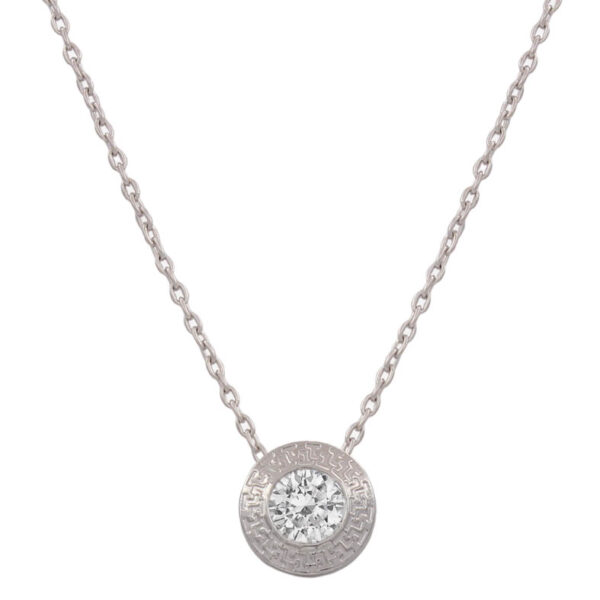 Gargantilla oro blanco 18kl chaton - 9mm