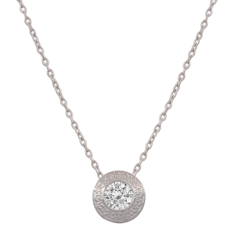 Gargantilla oro blanco 18kl chaton - 9mm