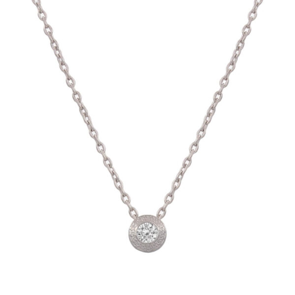 Gargantilla oro blanco 18kl chaton - 5mm