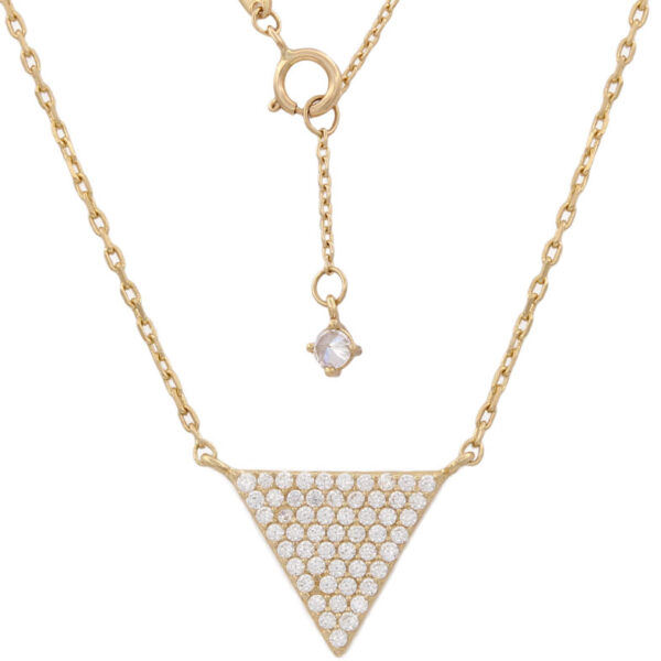Gargantilla oro 18kl triangulo circonitas