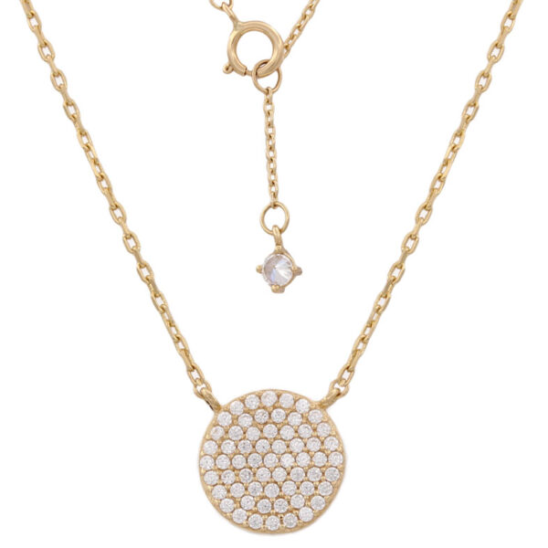 Gargantilla oro 18kl circulo circonitas