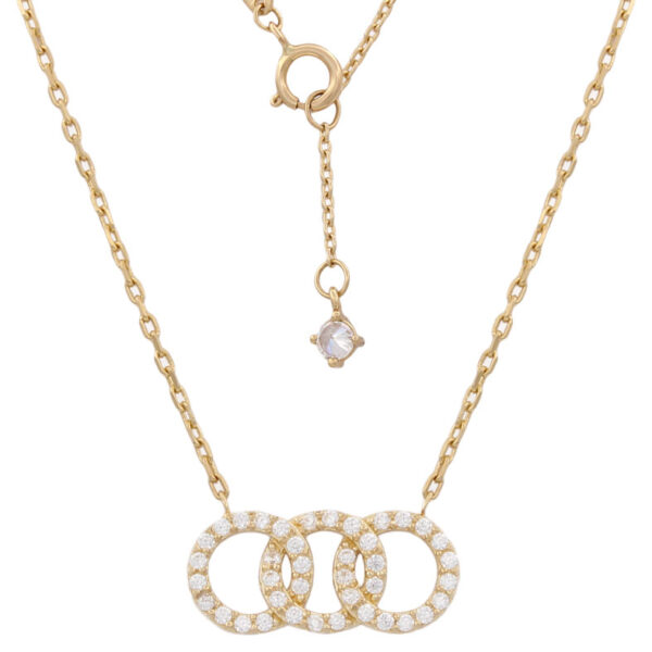 Gargantilla oro 18kl alianzas circonitas