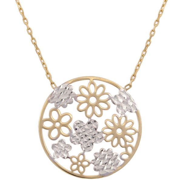 Gargantilla oro 18kl flores