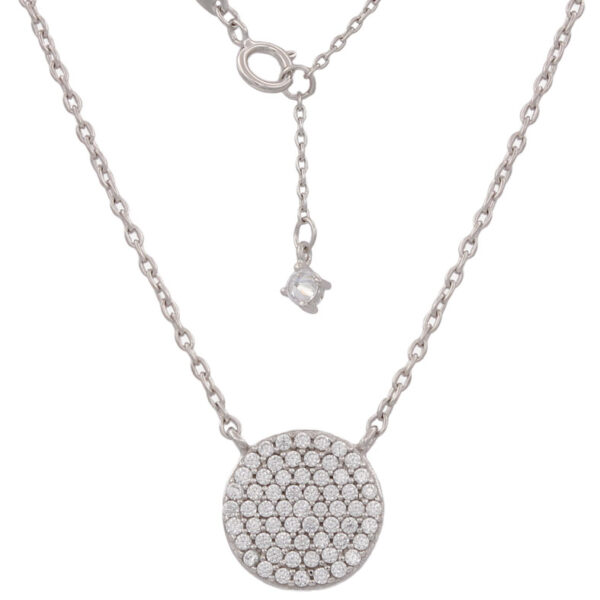 Gargantilla oro blanco 18kl circulo