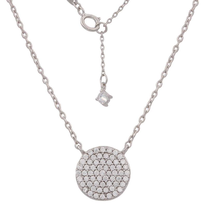 Gargantilla oro blanco 18kl circulo