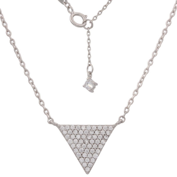 Gargantilla oro blanco 18kl triangulo