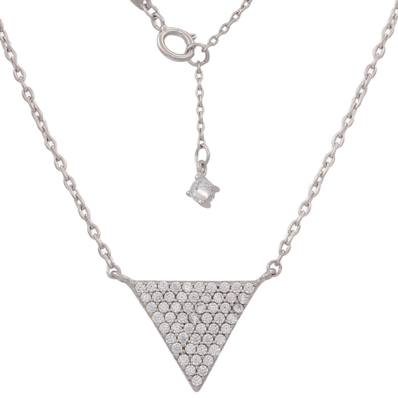 Gargantilla oro blanco 18kl triangulo