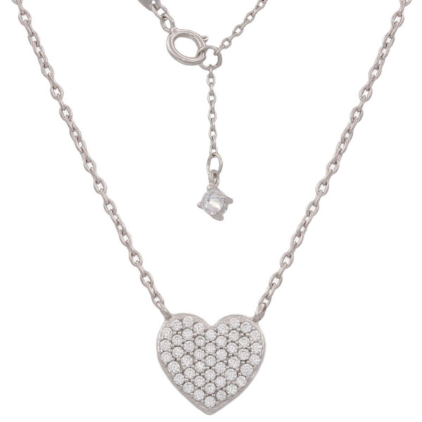 Gargantilla oro blanco 18kl corazon