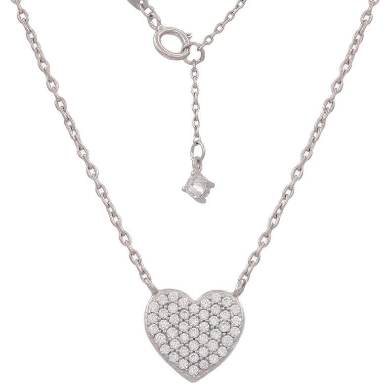 Gargantilla oro blanco 18kl corazon