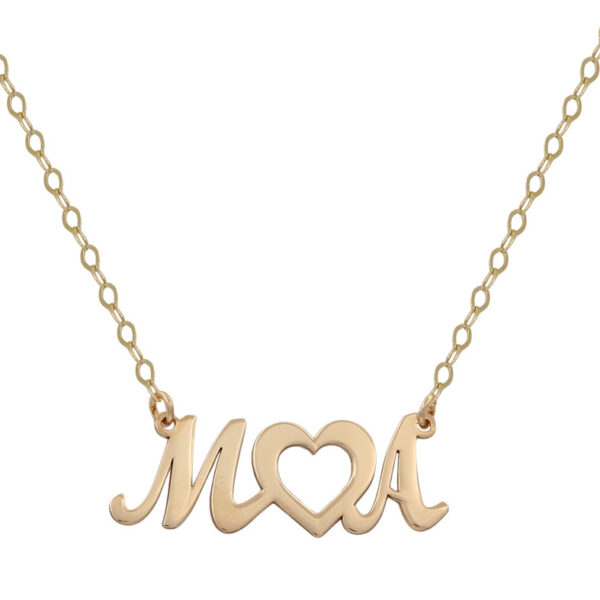 Gargantilla oro 18kl iniciales + corazon