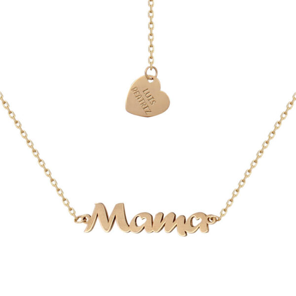 Colgante oro 18kl nombre + corazon