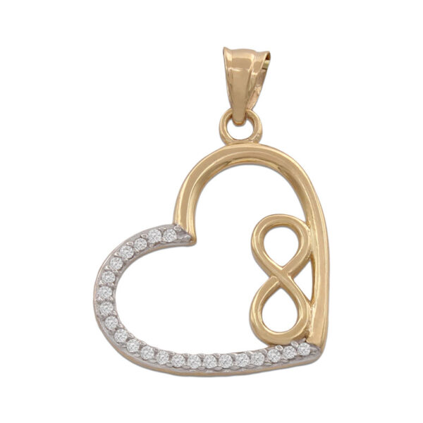 Colgante oro 18kl corazon infinito