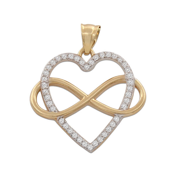 Colgante oro 18kl corazon infinito