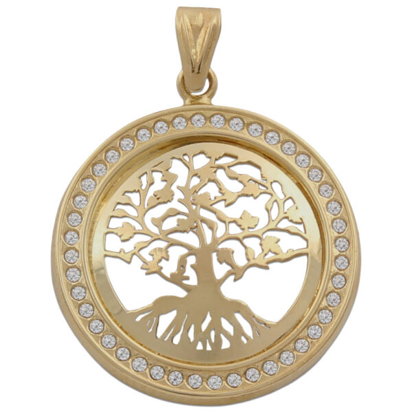 Colgante oro 18kl arbol vida - 20mm