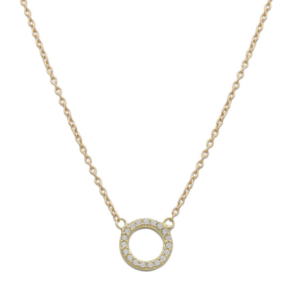 Gargantilla oro 18kl circulo circonitas