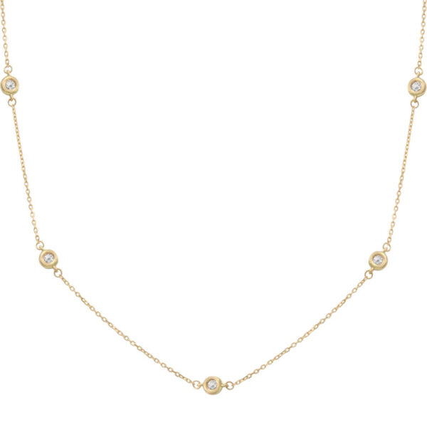 Gargantilla oro 18kl chatones - 4.50mm