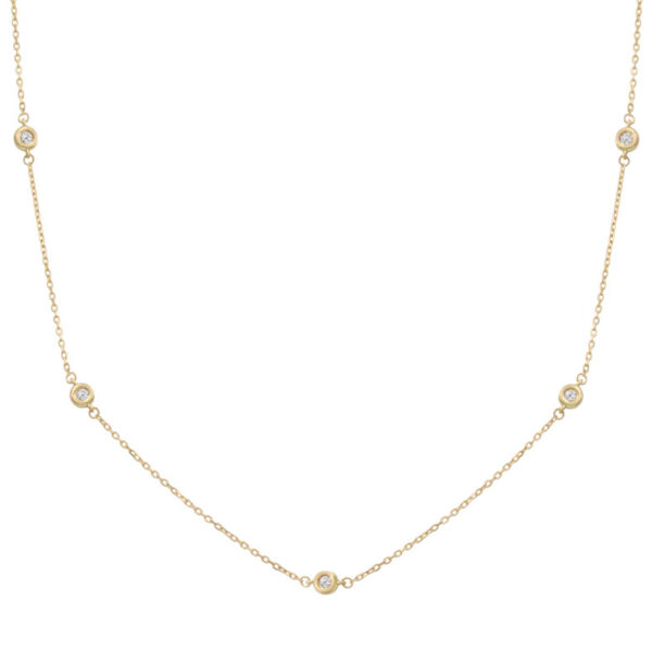 Gargantilla oro 18kl chatones - 3.50mm
