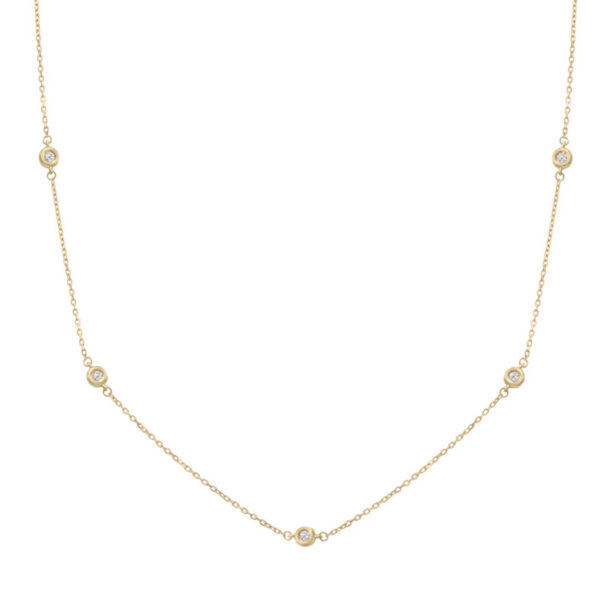 Gargantilla oro 18kl chatones - 2.50mm