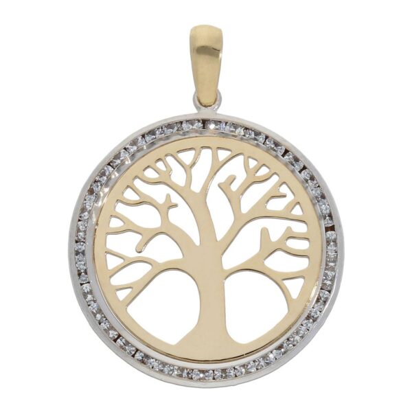 Colgante oro 18kl arbol de vida - 20mm
