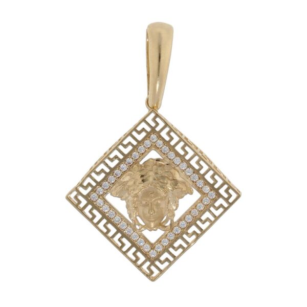 Colgante oro 18kl greca - 26x26mm