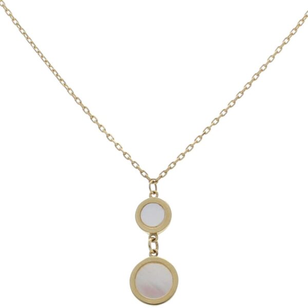 Gargantilla oro 18kl circulos + nacar
