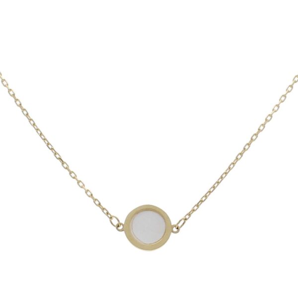 Gargantilla oro 18kl circulo + nacar