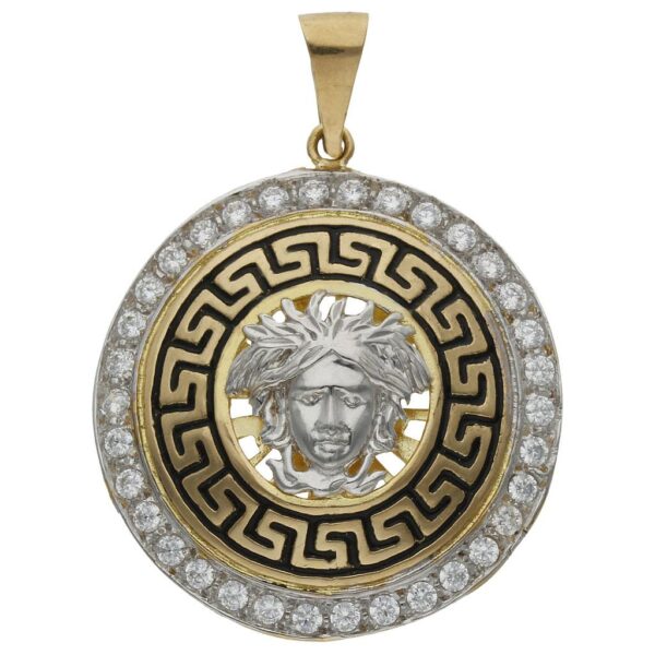 Colgante oro 18kl circonitas - 34mm