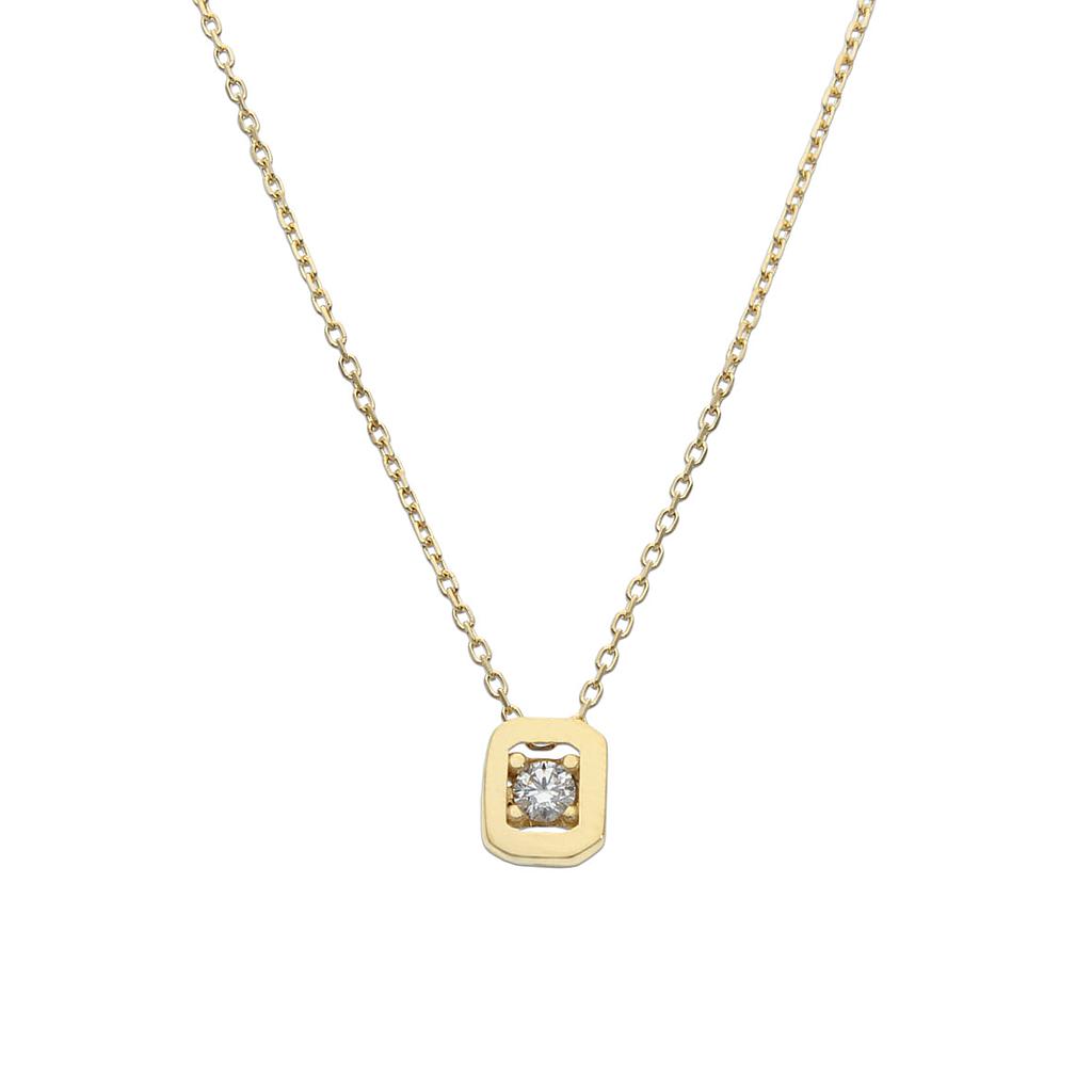 Gargantilla oro 18kl circonita - 5x6mm